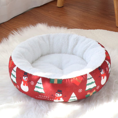 Christmas Round Pet Nest